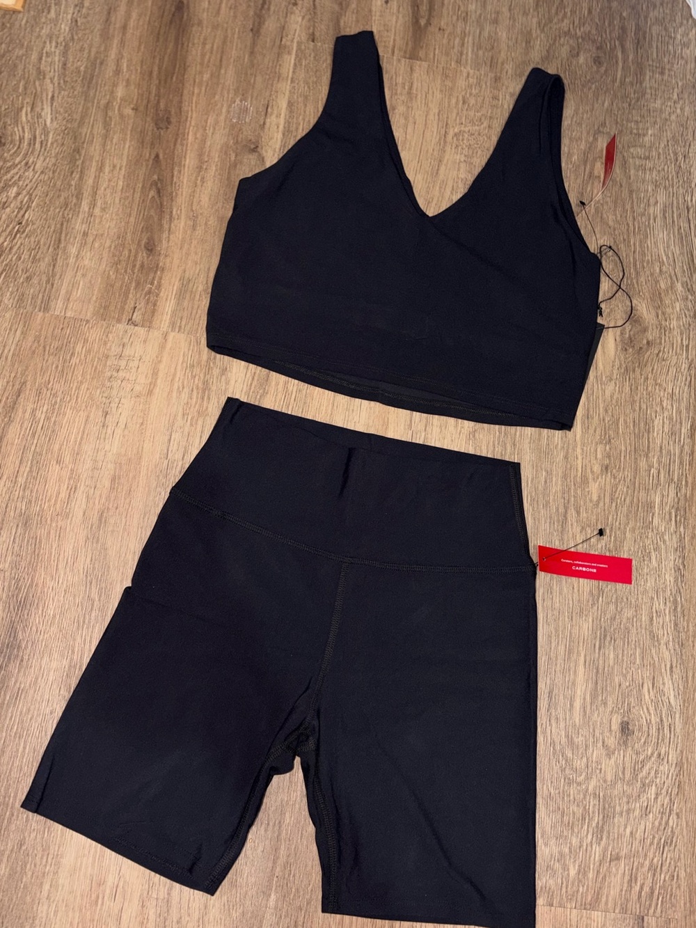 Carbon38 Matching Sports Bra + Shorts
